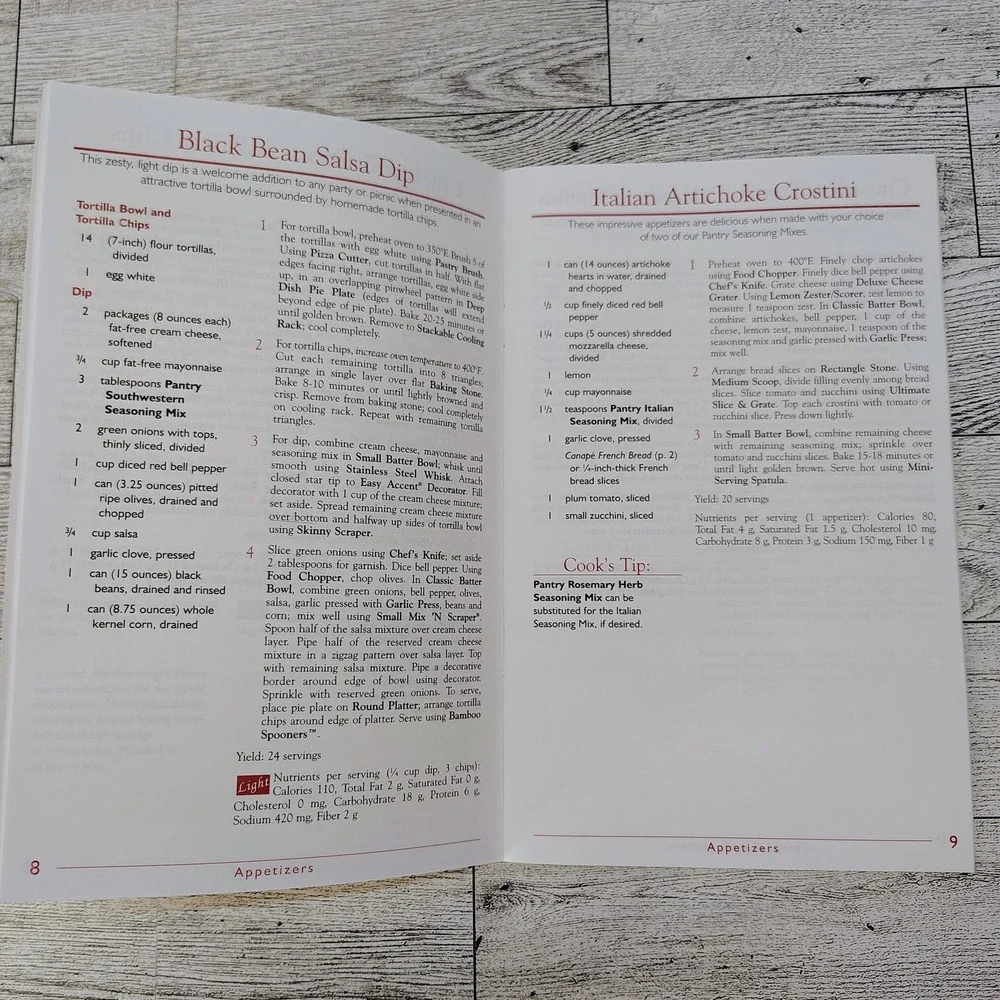 Pampered Chef Spring Summer‎ 2002 Seasons Best Recipe Collection Cookbook VG